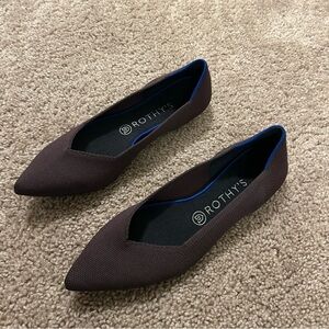 Rothy’s The Point Flats Mink Purple Brown Mauve Women’s Size 9.5